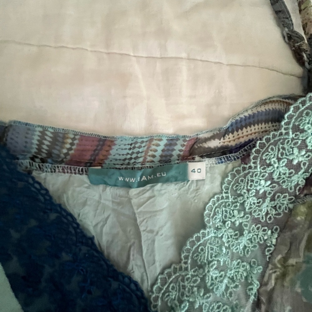 I.AM.GIA Green and Purple Asymmetrical Sundress - Picture 2 of 5